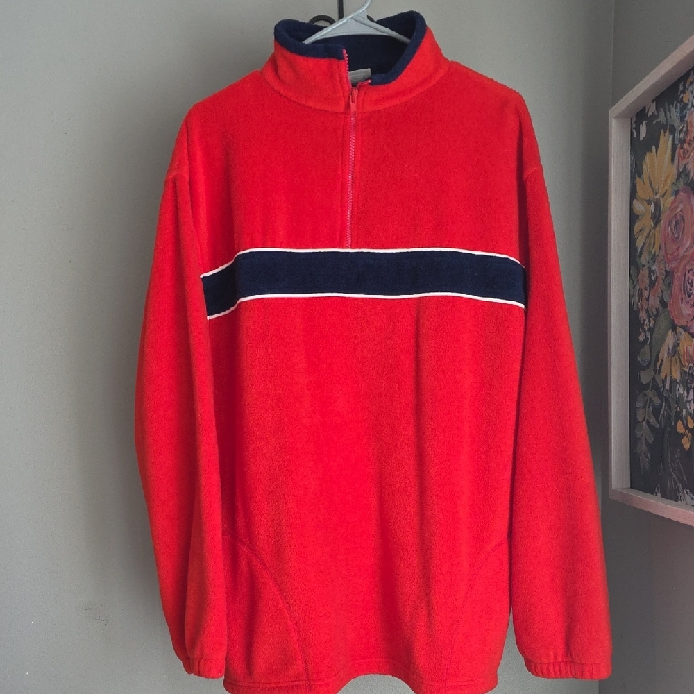 Vintage Steve & Barry's Red Quarter Zip Size XXL